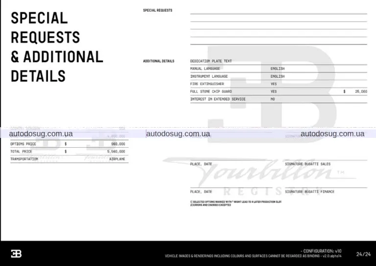 Bugatti Tourbillon: опції на мільйон доларів