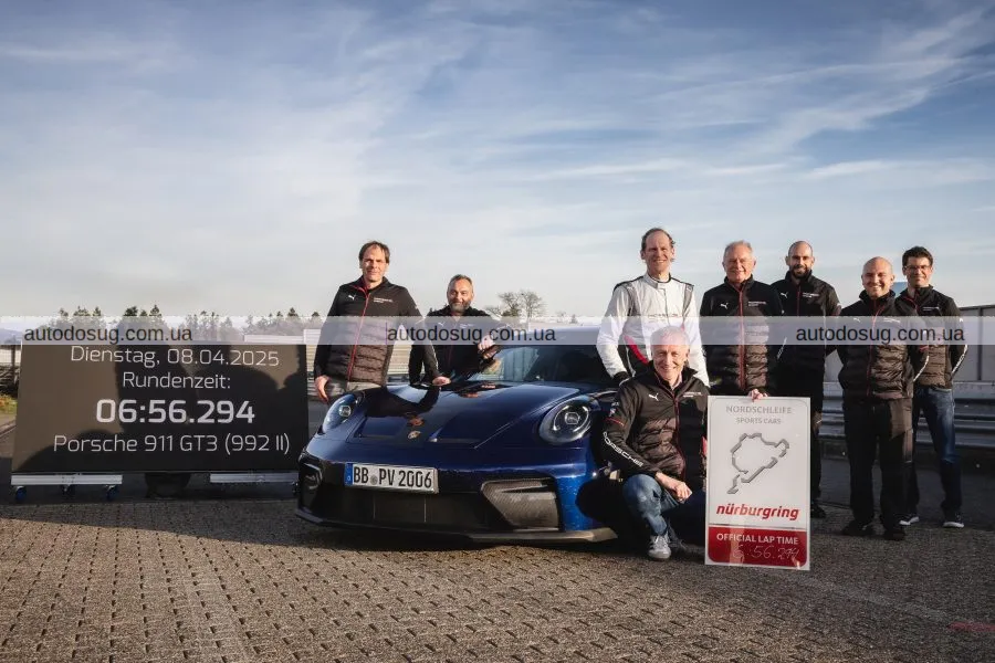 Porsche 911 GT3 2025 встановлює рекорд Нюрбургринга серед авто з «механікою»