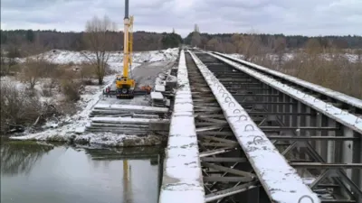 Ремонт одного з найдовших мостів на Київщині триває