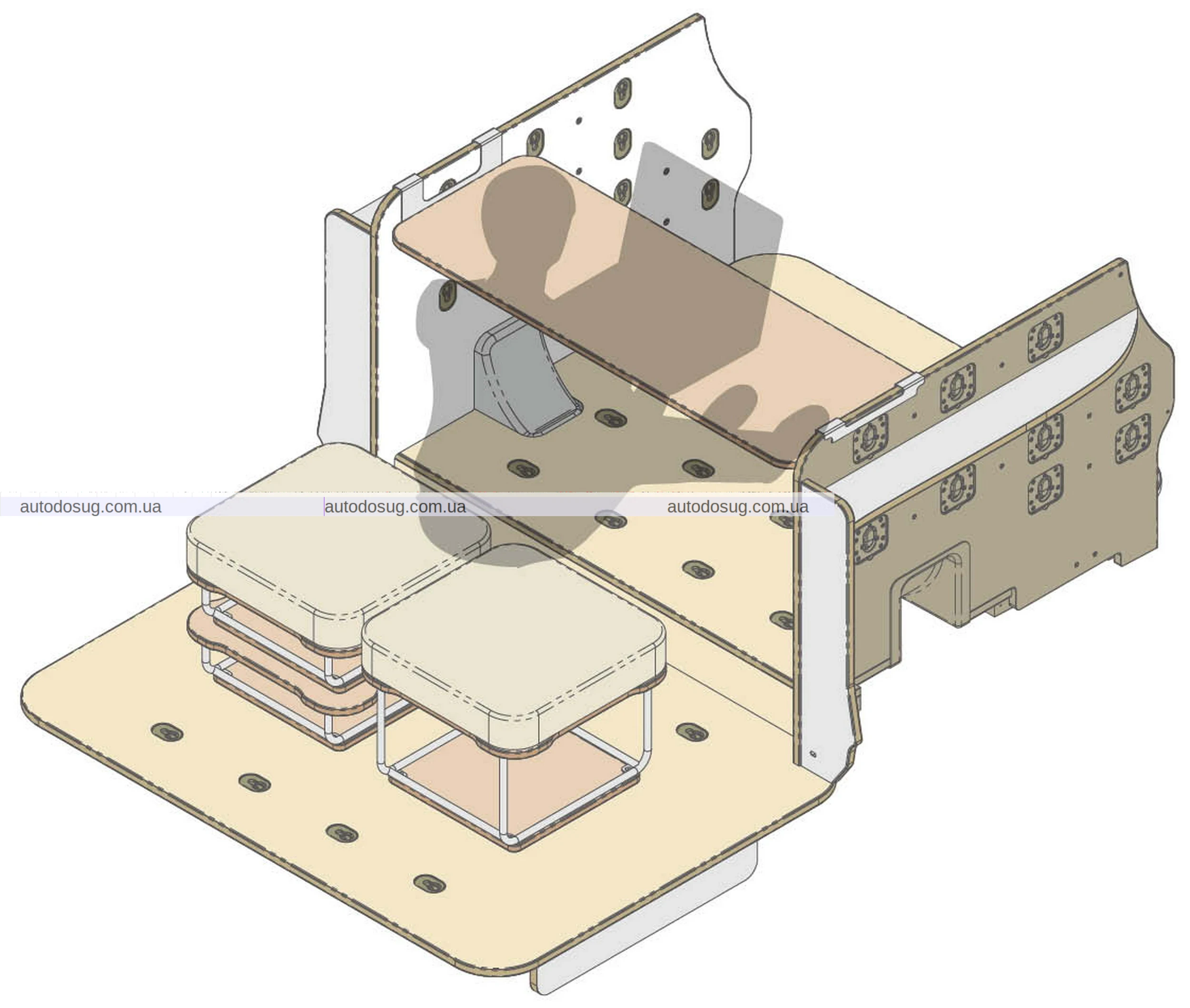 Toyota Sienta Juno має вітальню, офіс або спальню ззаду