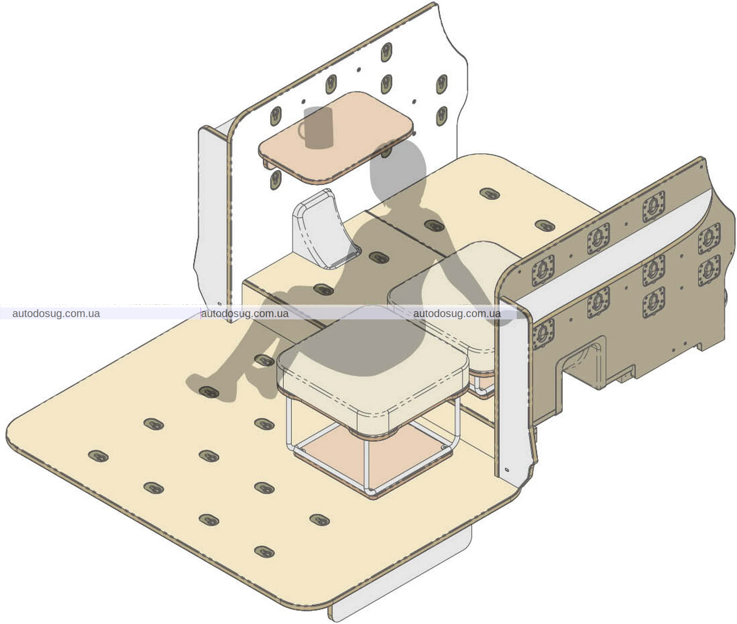 Toyota Sienta Juno має вітальню, офіс або спальню ззаду