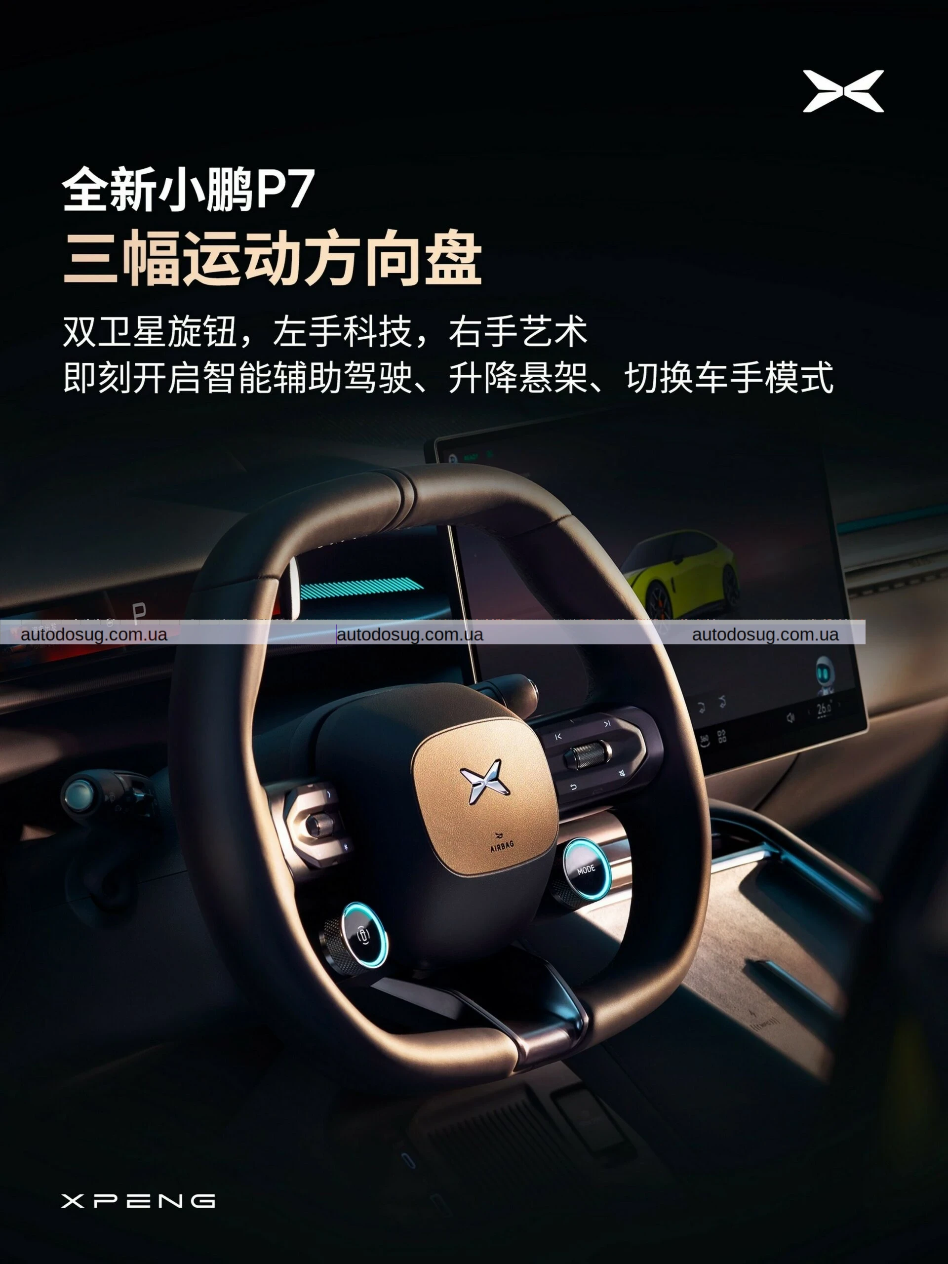 Усередині електромобіля Xpeng чекає сюрприз розміром 87 дюймів