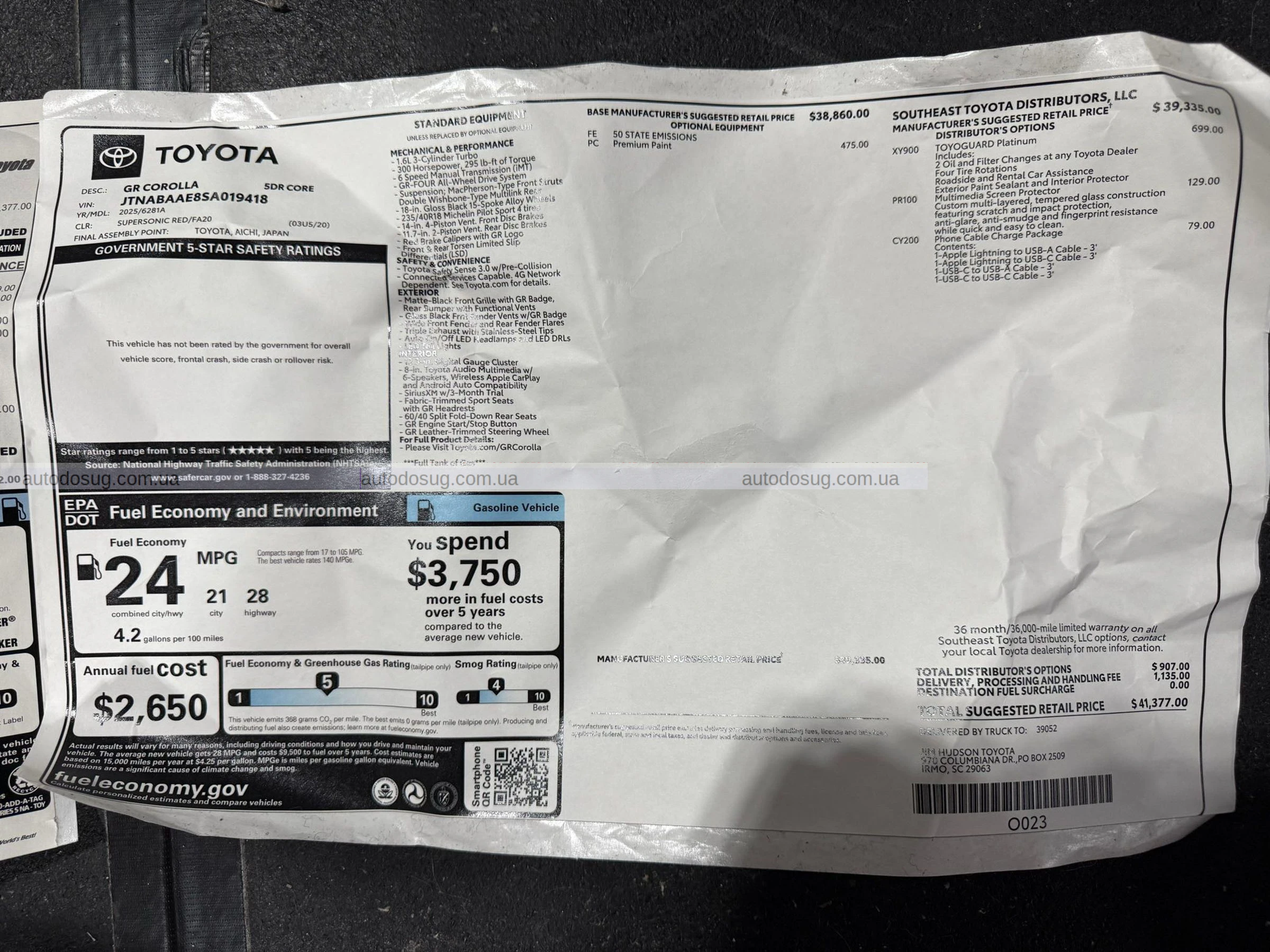 Чоловік купив нову Corolla GR, їздив на ній місяць і позбувся її з величезними збитками