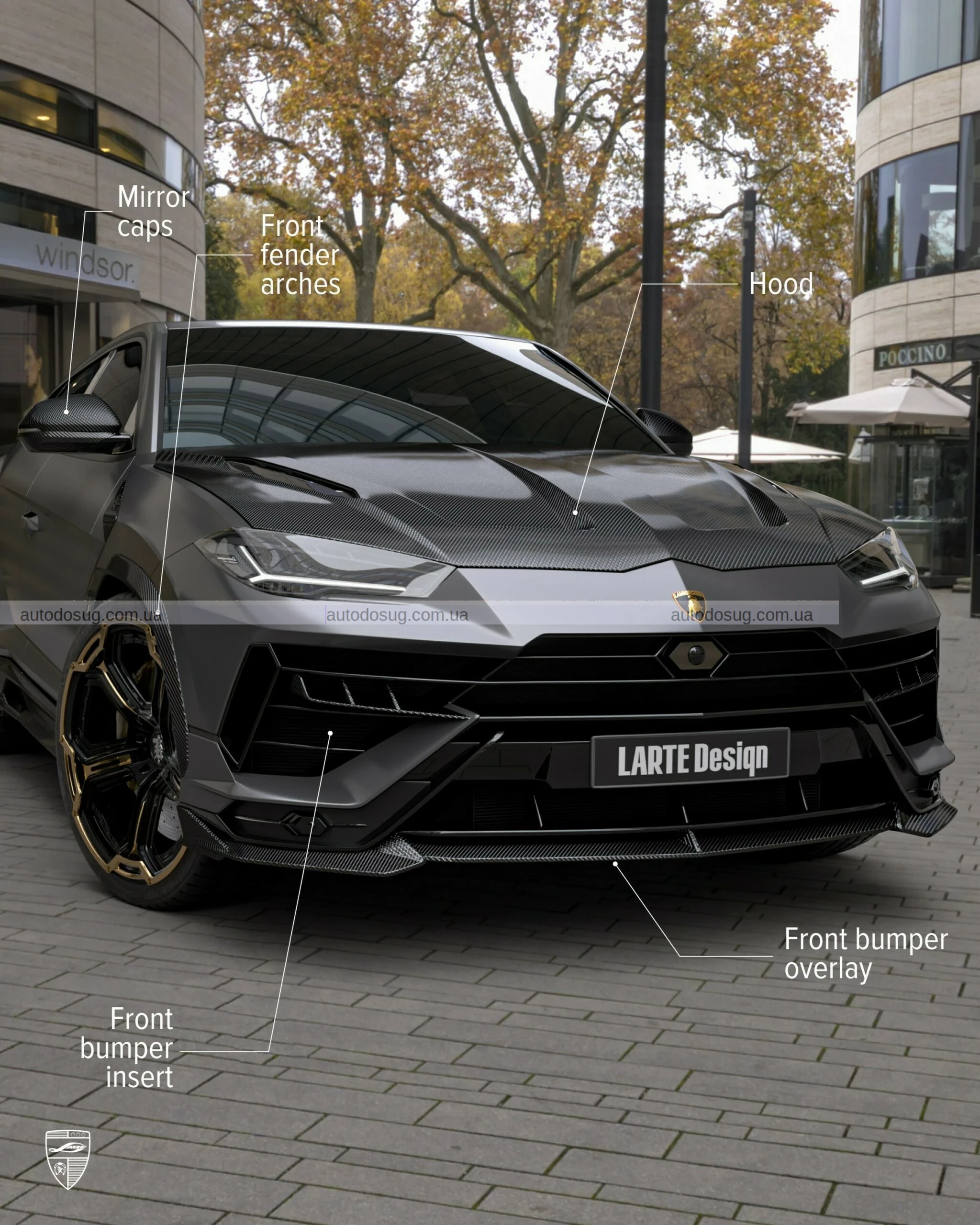 Larte Design Largenda пропонує карбоновий тюнінг для Lamborghini Urus