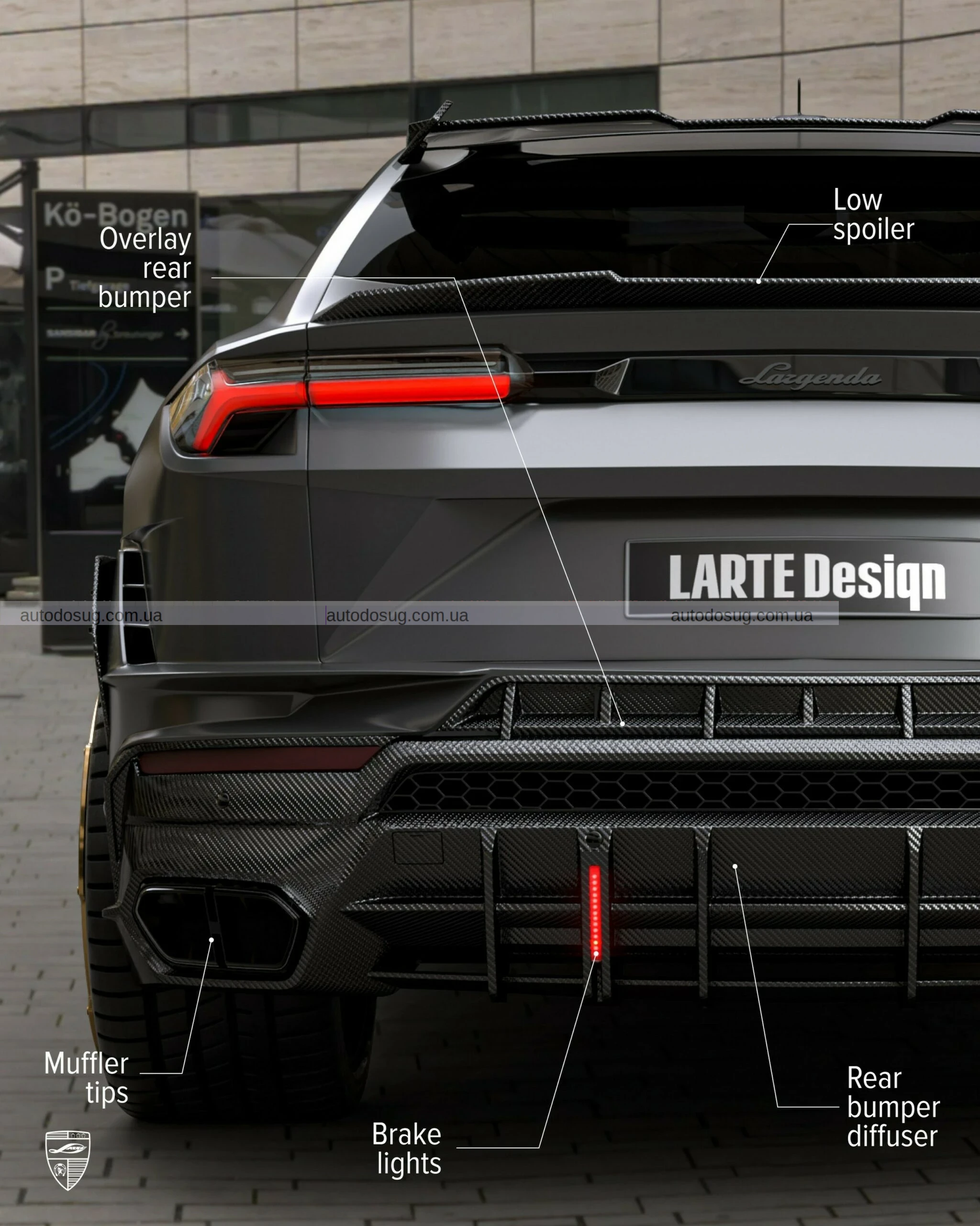 Larte Design Largenda пропонує карбоновий тюнінг для Lamborghini Urus