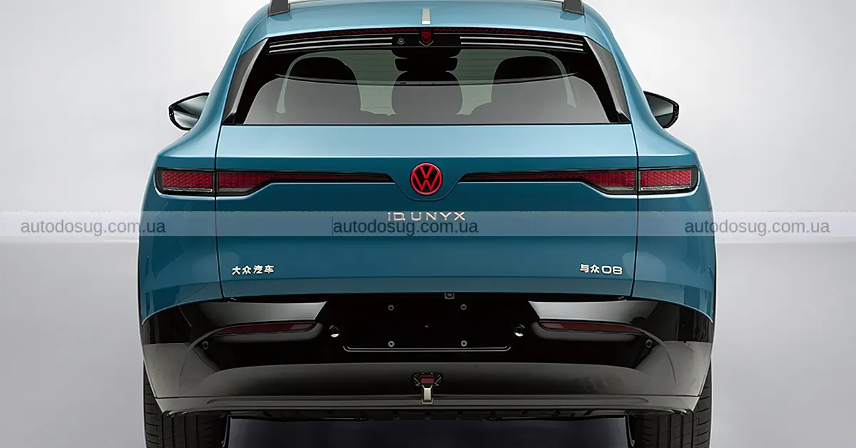 Перший електричний позашляховик VW з Xpeng має логотип вовка, що світиться
