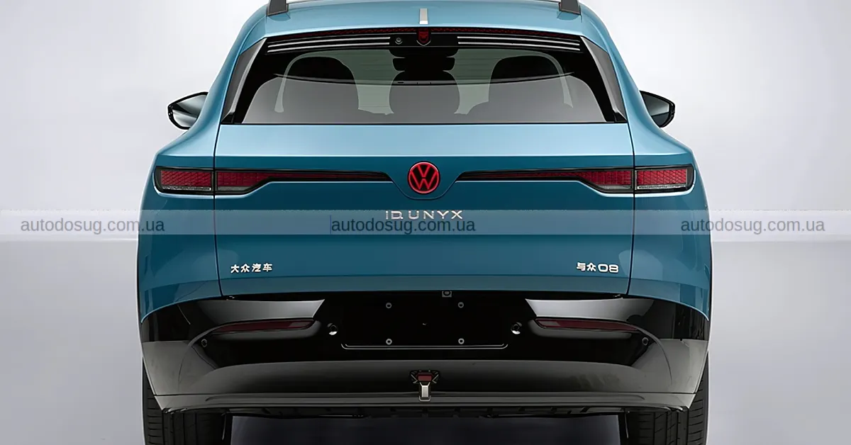 Перший електричний позашляховик VW з Xpeng має логотип вовка, що світиться