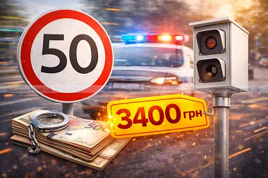 Який штраф загрожує за перевищення швидкості в Україні у 2026 році