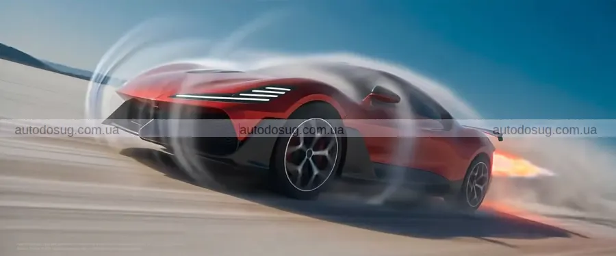 Dreame привезла седан із ракетами позаду