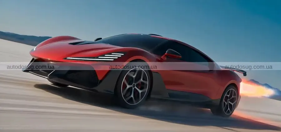 Dreame привезла седан із ракетами позаду