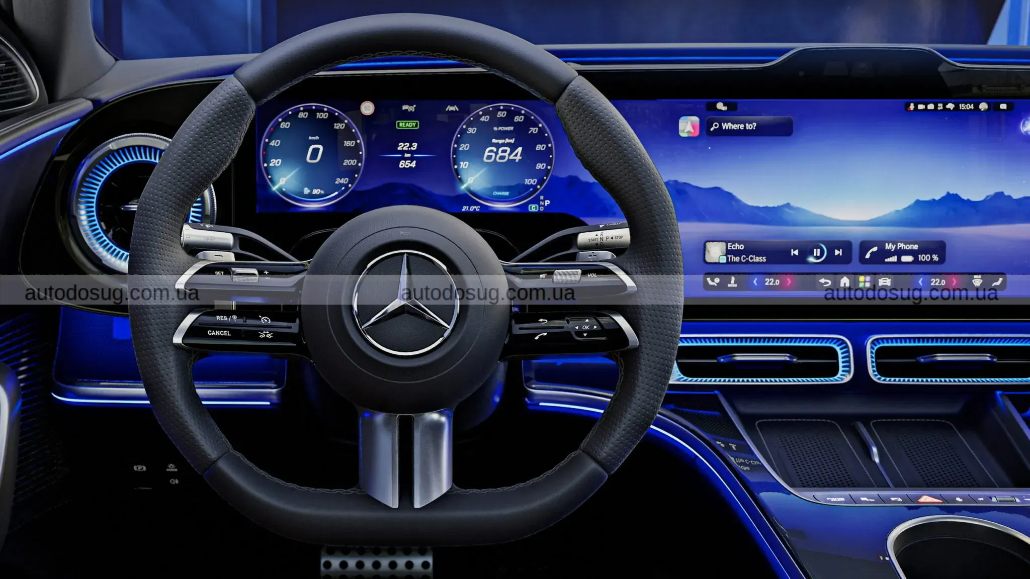 Mercedes показує вау-салон та один гігантський екран електричного C-Class