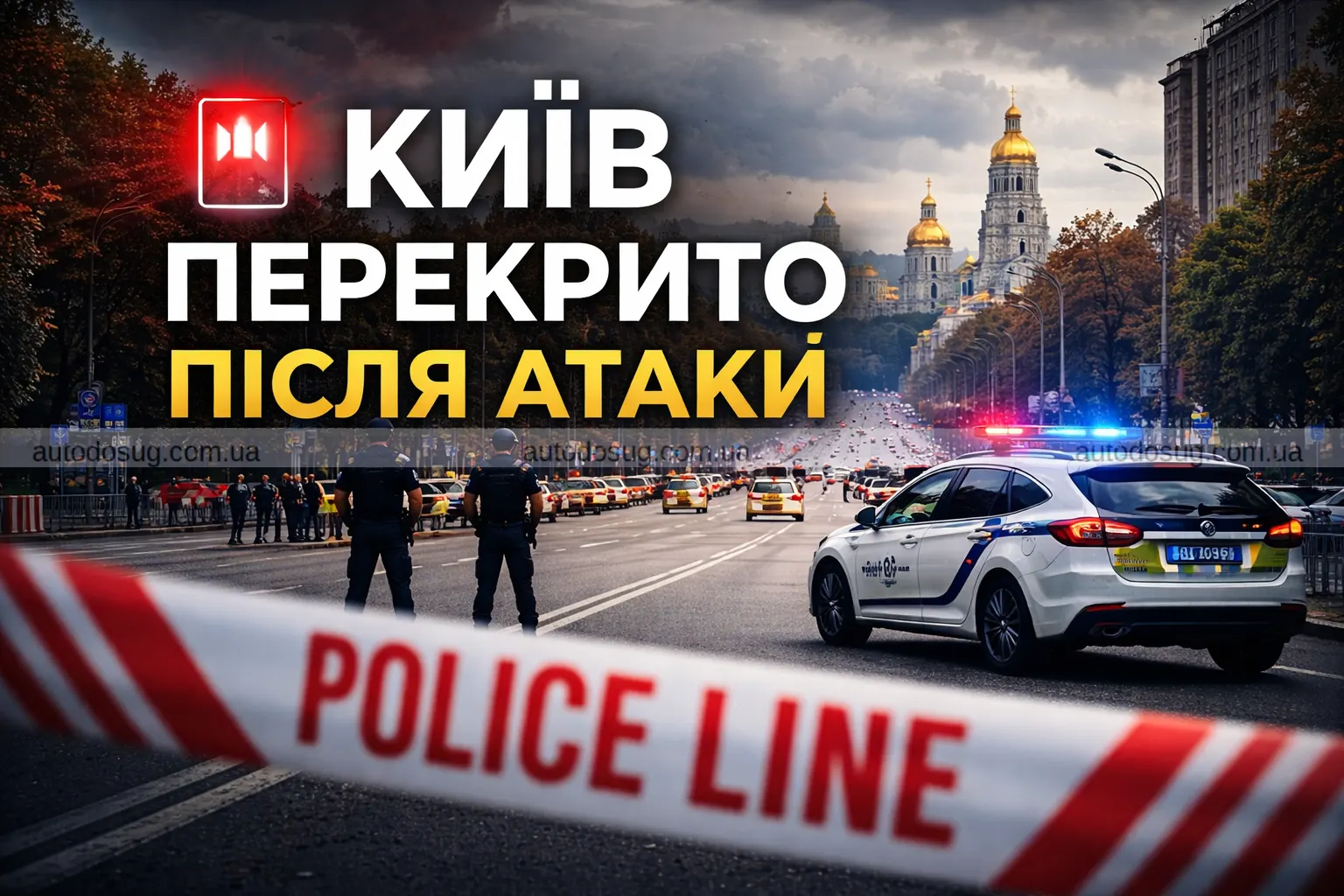 У Києві змінюють рух транспорту після атаки і перекривають ключові вулиці