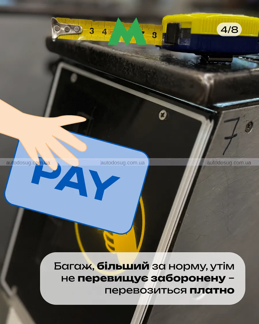 Київське метро пояснило, як везти валізи