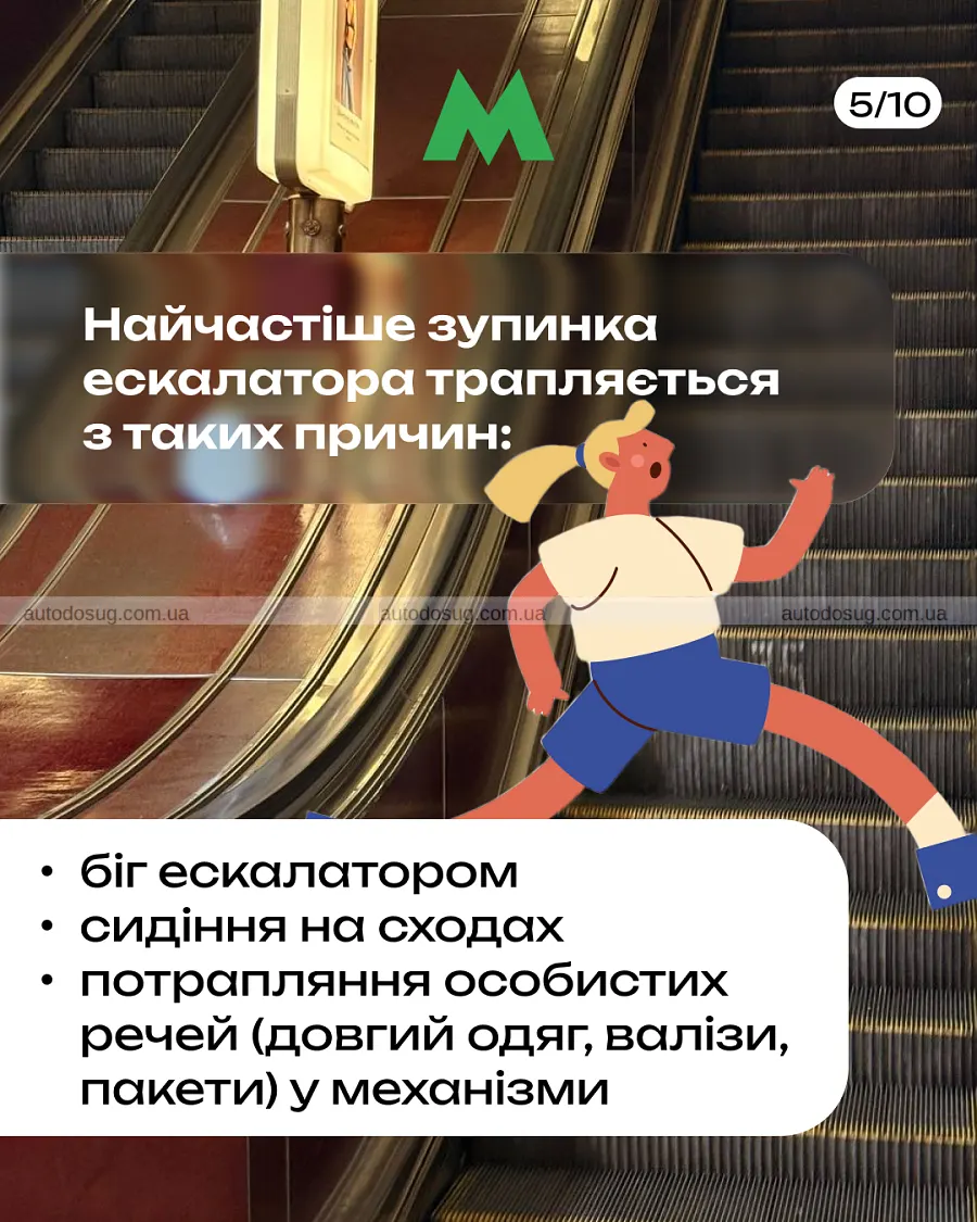 Речі пасажирів зупиняють ескалатори в метро