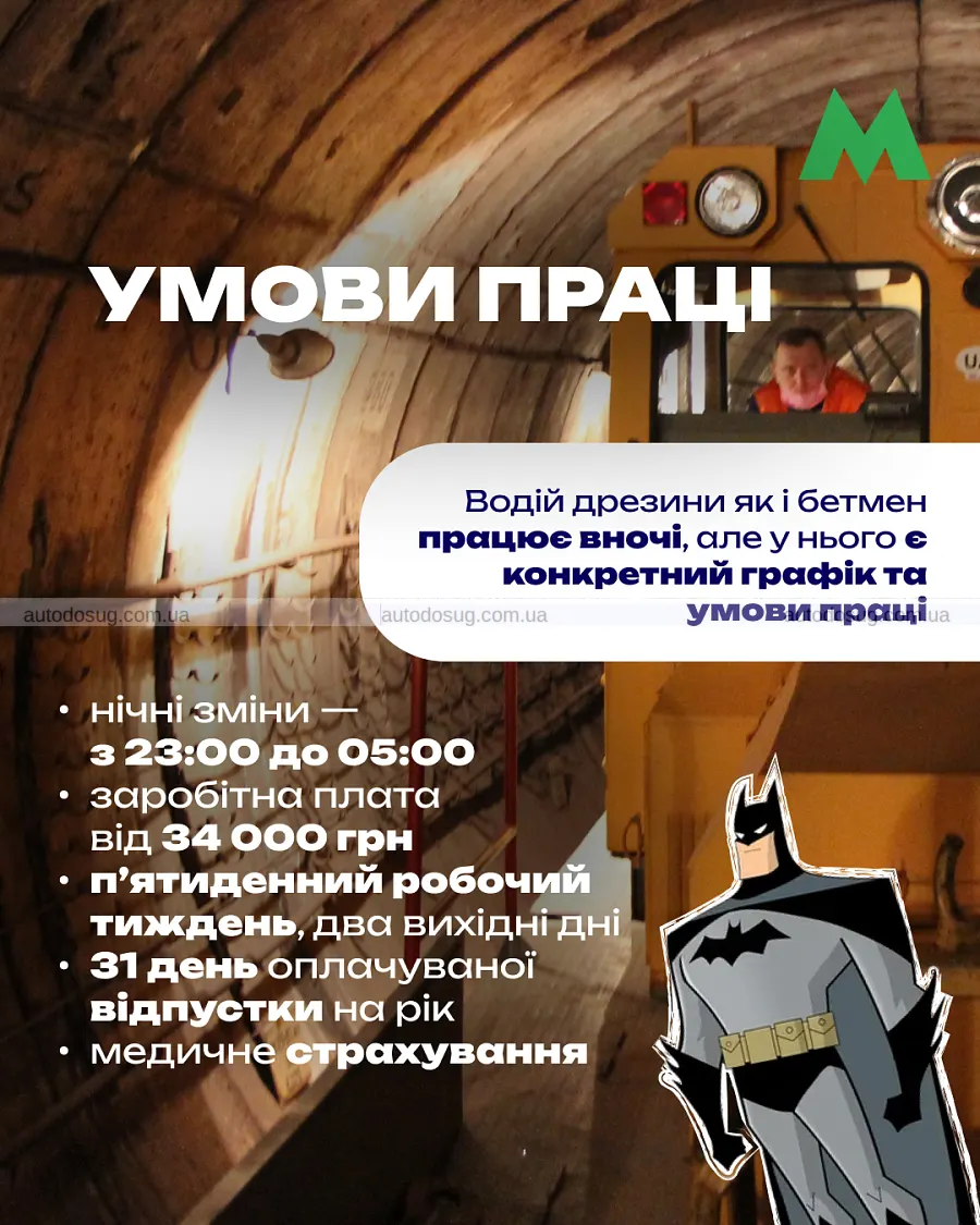 Київське метро набирає на курси водіїв дрезини