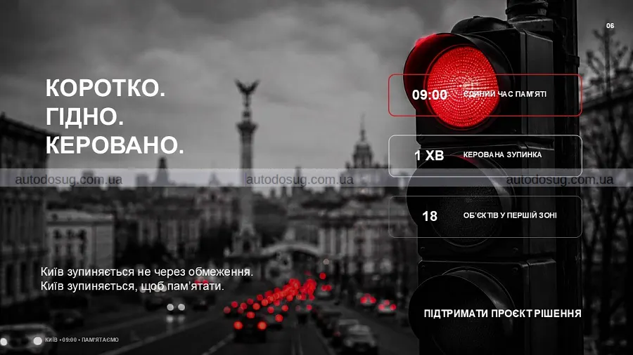 У Києві транспорт зупинятимуть на хвилину мовчання
