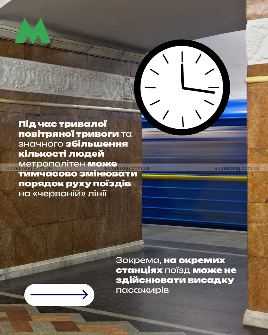 Тривога змінює рух поїздів у київському метро